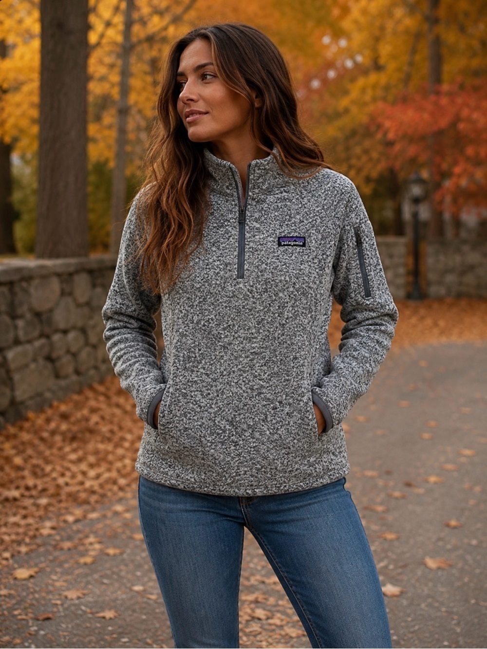Patagonia Heather Gray 1/4-Zip Pullover Size XS